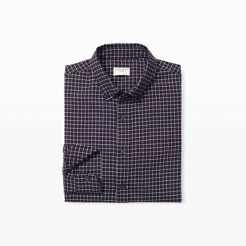 Club Monaco Color Carmine Multi Slim Check Flannel Shirt
