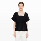 Club Monaco Collection Color Black Palmisa Tie Top