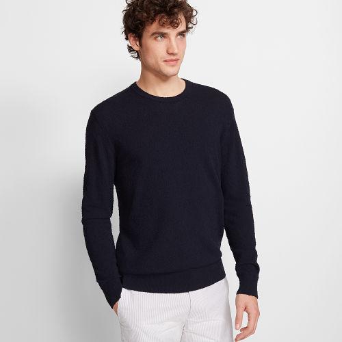 Cl Color Blue Boucl Crew Sweater
