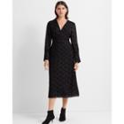 Club Monaco Deep V Burnout Dress