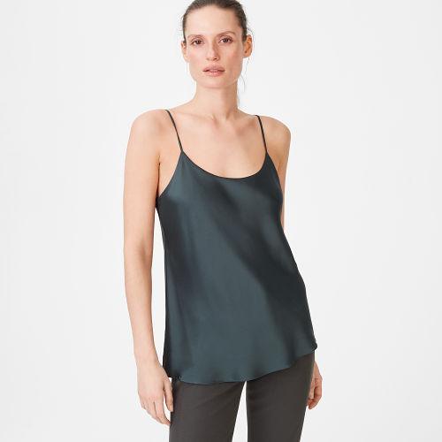 Club Monaco Color Green Haldys Silk Tank