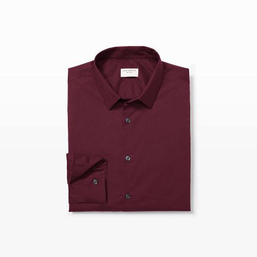 Club Monaco Color Carmine Slim Mini-collar Poplin Shirt