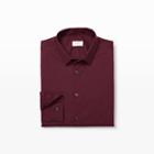 Club Monaco Color Carmine Slim Mini-collar Poplin Shirt