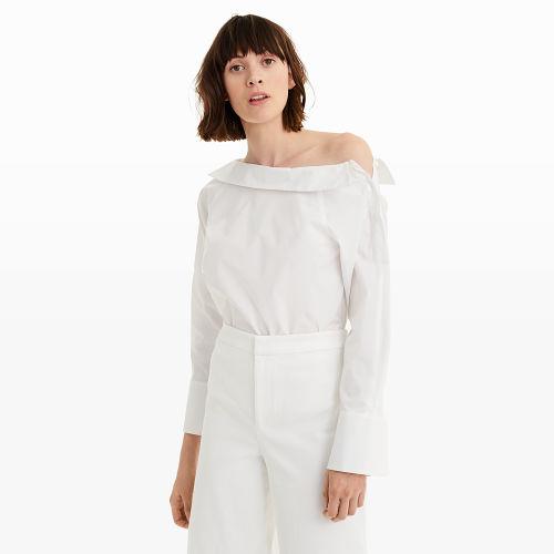 Club Monaco Color White Lamae Top