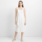 Club Monaco White Multi Floral Jaylinne Linen-blend Dress