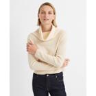 Club Monaco Buttercream Cashmere Cowlneck Rib Sweater