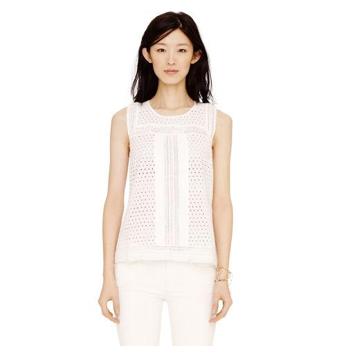Club Monaco Color White Effie Eyelet Top