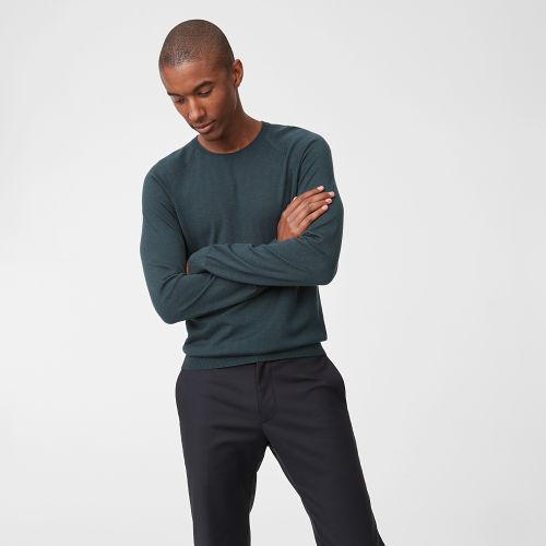 Club Monaco Color Green Merino Rollneck Sweater