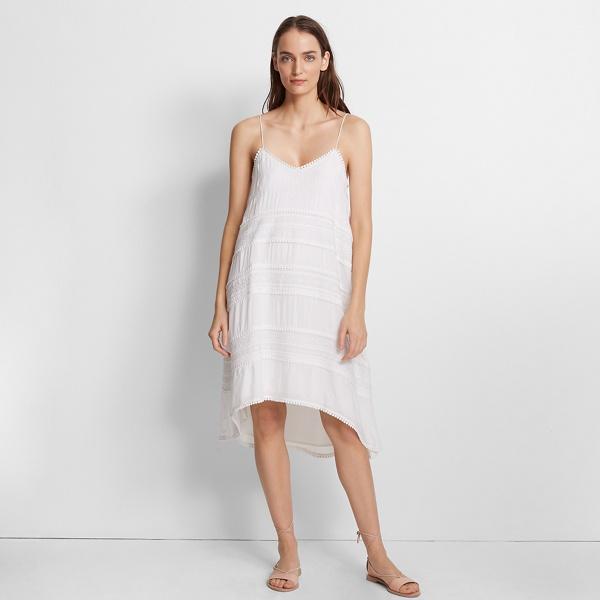 Club Monaco White Hayzehl Embroidered Dress