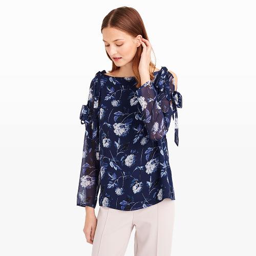 Club Monaco Color Navy Dolice Silk Top