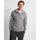 Club Monaco Grey Multi Texture Quarter-zip Hoodie