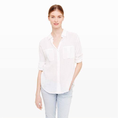 Club Monaco Color White Claudia Cotton Shirt