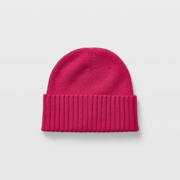 Club Monaco Pink Wide Turn-back Beanie