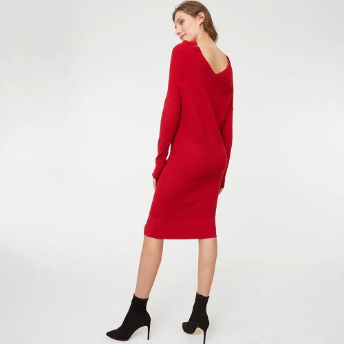 Club Monaco Color Red Rubard Sweater Dress