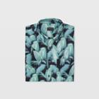 Club Monaco Color Blue Short-sleeve Palm Frond Shirt