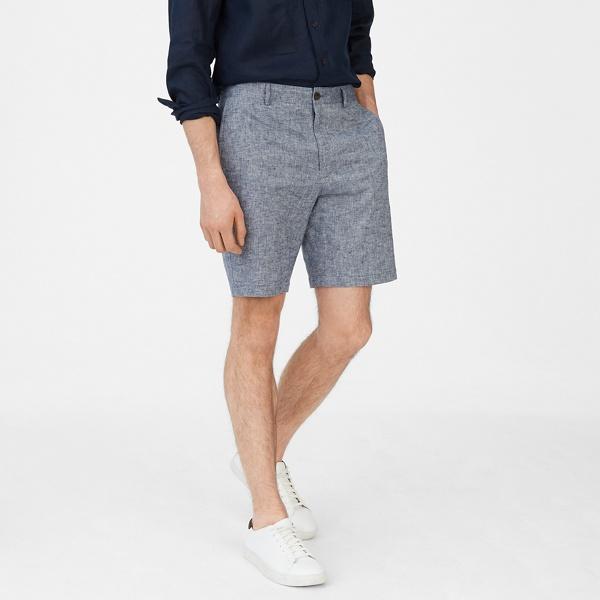 Club Monaco Blue Maddox 9 Chambray Short