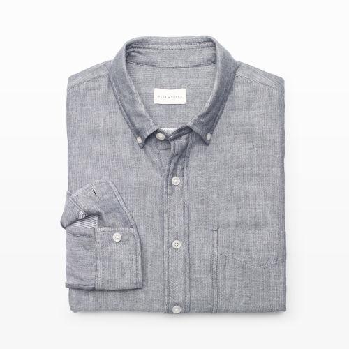 Club Monaco Color Blue Slim-fit Double Face Shirt In Size Xs