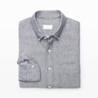 Club Monaco Color Blue Slim-fit Double Face Shirt In Size Xs