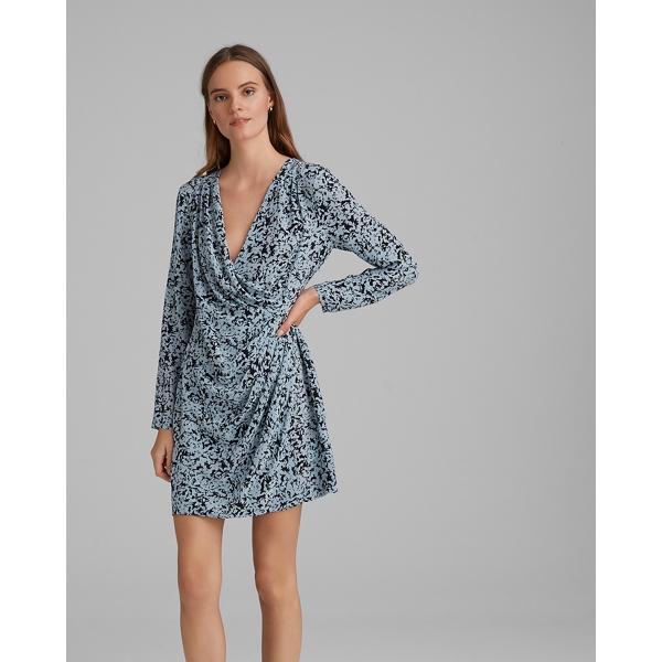 Club Monaco Patterned Side Drape Mini Dress
