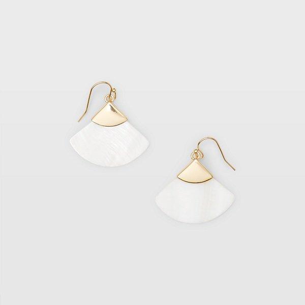 Club Monaco White/gold Pearl Fan Earring