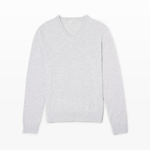 Club Monaco Color Grey Cashmere V-neck In Size M