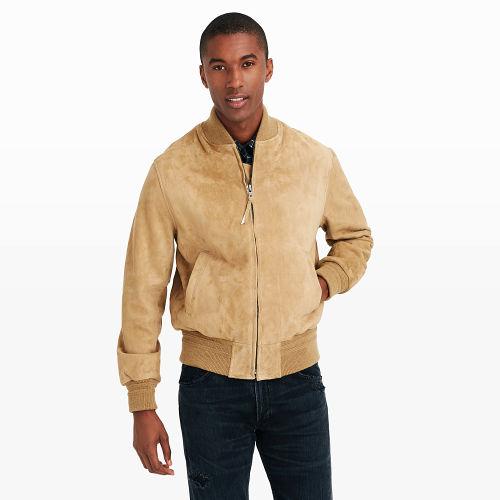 Club Monaco Color Brown Golden Bear Bomber Jacket