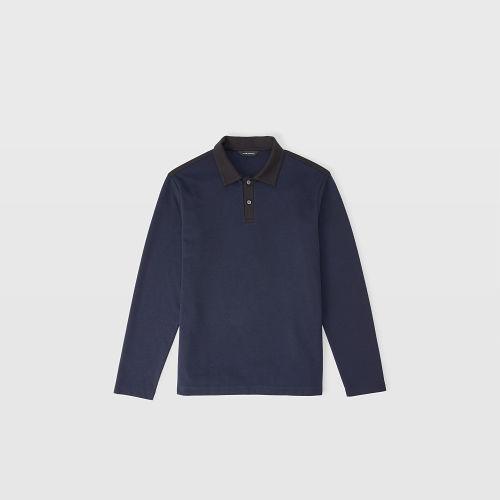 Rb Color Black Refined Colorblock Polo
