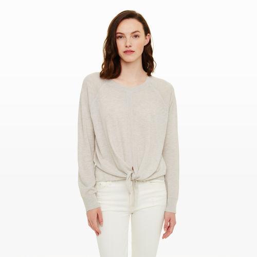 Club Monaco Color Grey Thanda Tie-front Cashmere