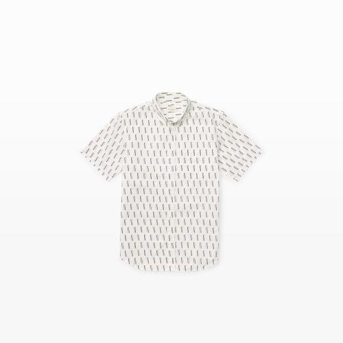 Club Monaco Color White Multi Short-sleeve Match Shirt