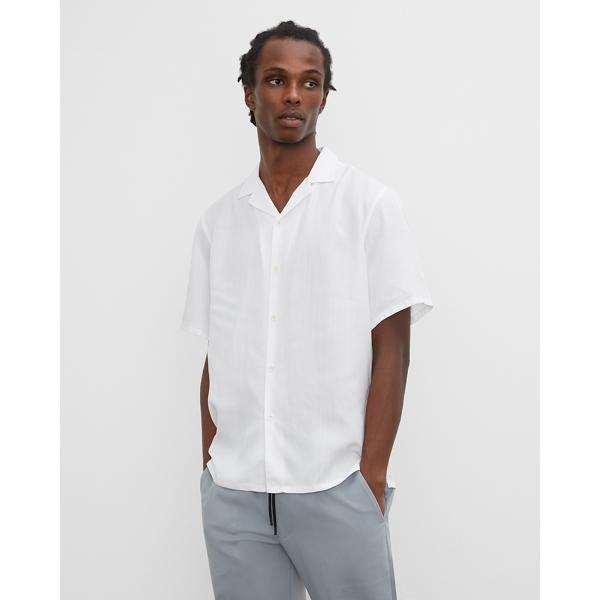 Club Monaco Short Sleeve Camp Collar Shirt