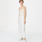 Club Monaco White Joannah Linen-blend Pant