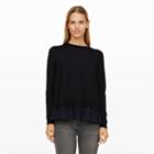 Club Monaco Color Blue Arlietta Split-back Sweater In Size Xs