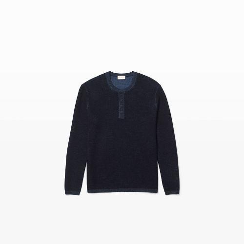 Club Monaco Color Blue Plaited Henley