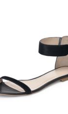 Club Monaco Color Black Hayley Calf Hair Sandal In Size 39