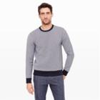 Club Monaco Color Black Zig Zag Quilted Crew