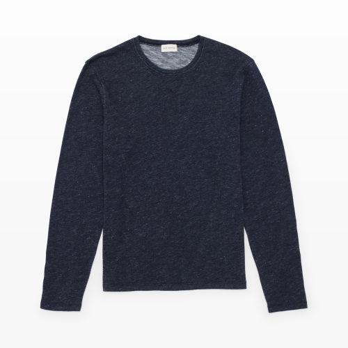 Club Monaco Color Blue Marled Long-sleeved Tee