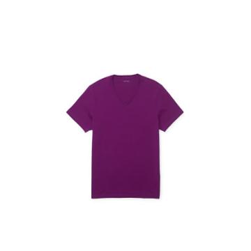 Club Monaco Color Purple Joe V-neck Tee