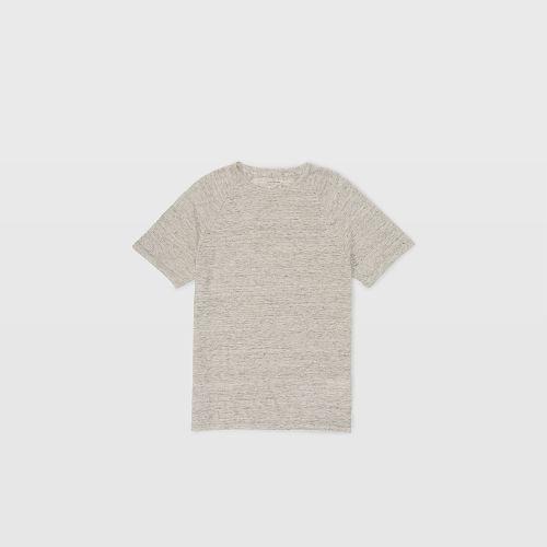 Gl Color Grey Linen Raglan Crew Tee
