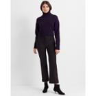 Club Monaco Black Cropped Kick Flare Pant