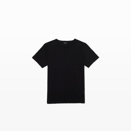 Club Monaco Color Black Raw-edge Slub Tee