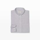 Club Monaco Color Grey Slim Houndstooth Linen Shirt