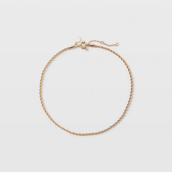 Club Monaco Short Thin Twist Chain Necklace