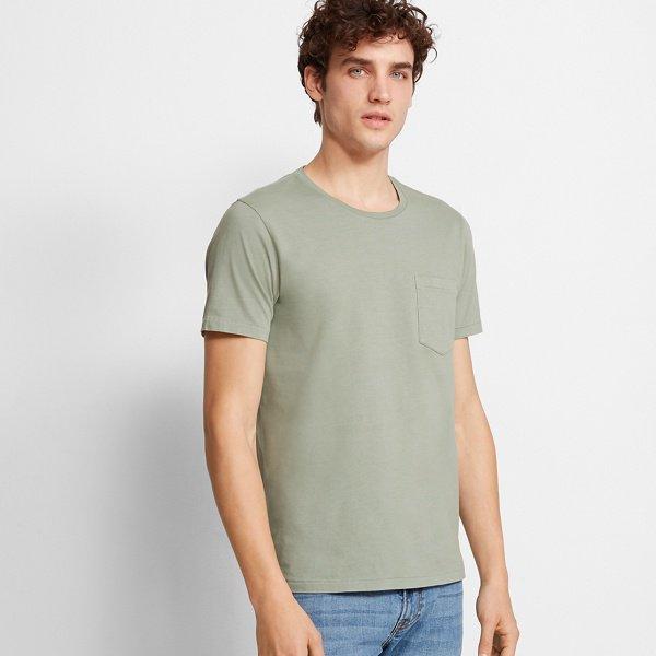 Club Monaco Light Green Williams Garment-dyed Crew