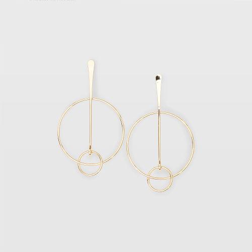 Cl Color Gold Multi Circle Earring