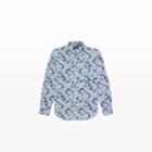 Club Monaco Color Blue Gitman Floral Print Shirt