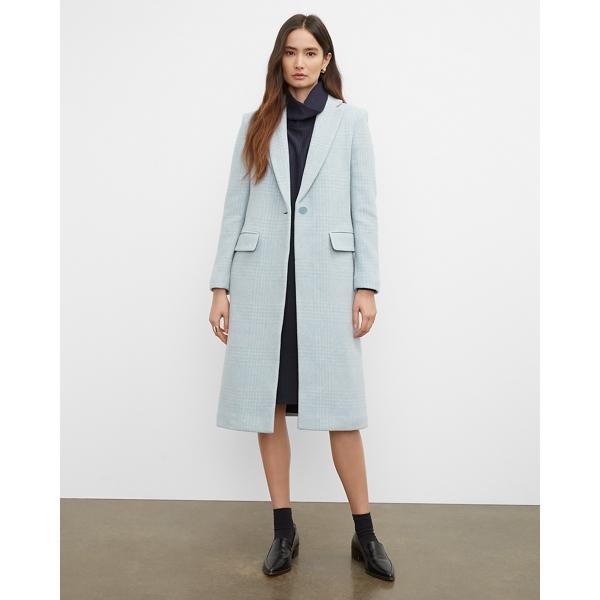 Club Monaco Plaid Slim Tailored Coat