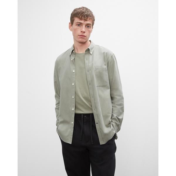Club Monaco Long Sleeve Solid Flannel Shirt