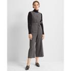 Club Monaco Grey/purple Multi Sleeveless Plaid Jumpsuit