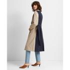 Club Monaco Navy Multi Colorblock Trench