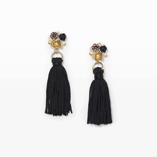 Club Monaco Color Black Evening Tassel Earrings